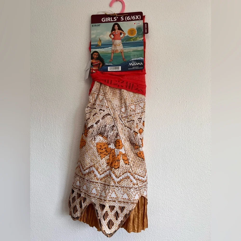 Disney Moana Girls‎ Playtime Dressup Costume Dress Size S (6/6X)